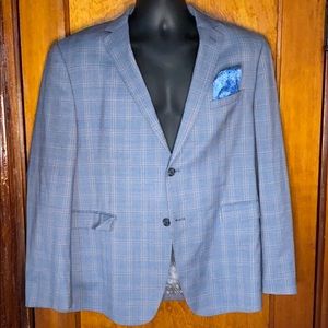 Light blue checked blazer
